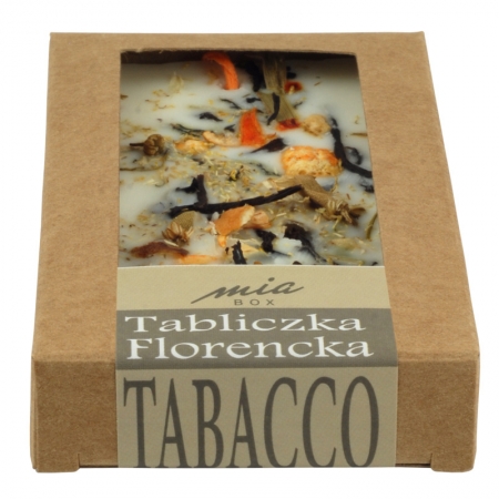 MIA BOX Tabliczka Florencka - zawieszka zapachowa TABACCO, 90% wosk sojowy 30g